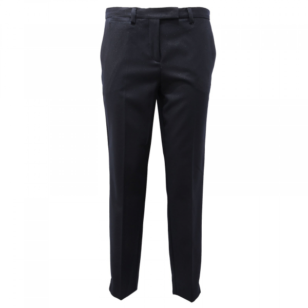 7730AE pantalone donna MARELLA SPORT dark blue metallic effect trouser woman