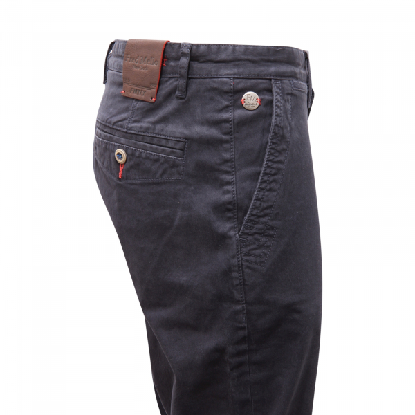 7734AQ pantalone uomo SLIM FREDMELLO man trousers blue delavè