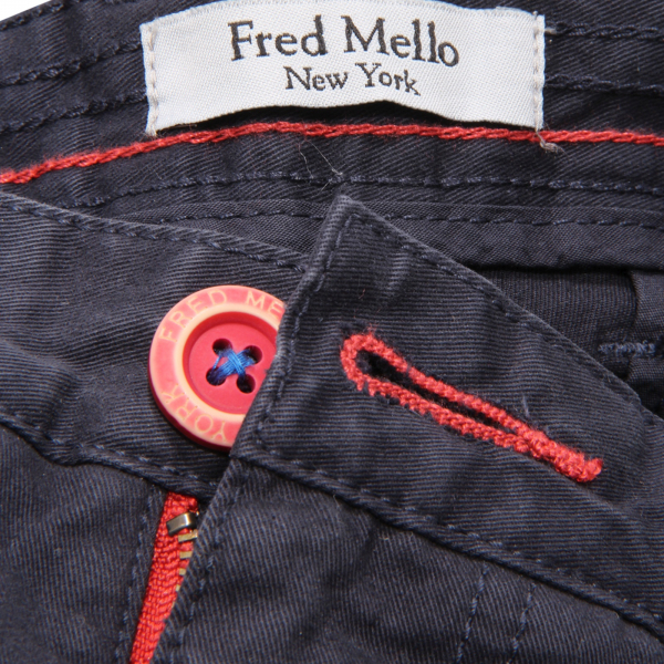 7734AQ pantalone uomo SLIM FREDMELLO man trousers blue delavè