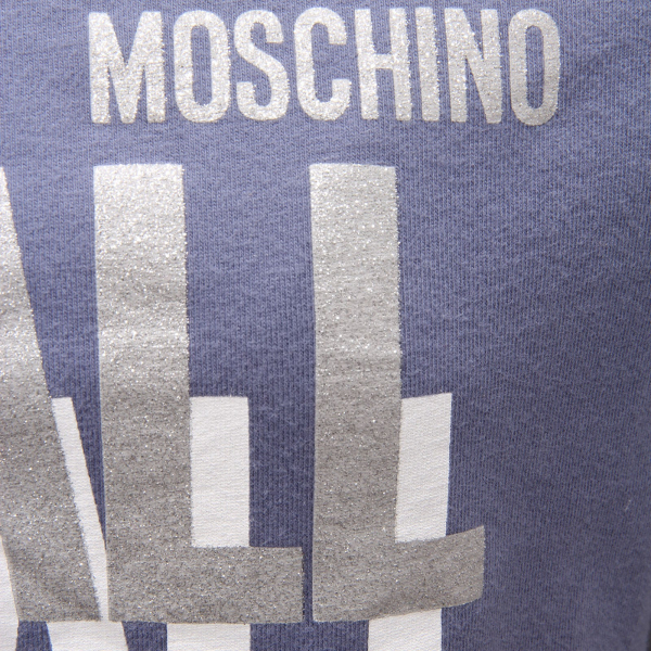 7736AC vestito bimba girl MOSCHINO grey jersey cotton dress kid