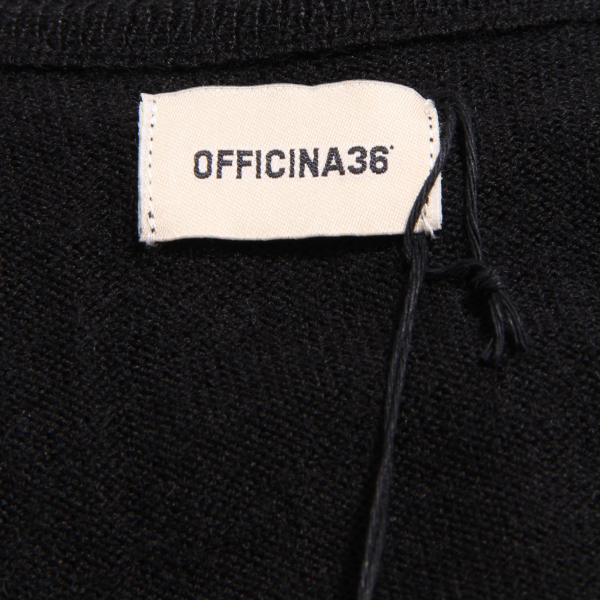 7739J gilet uomo OFFICINA36 mix wool black/grey waistcoat man