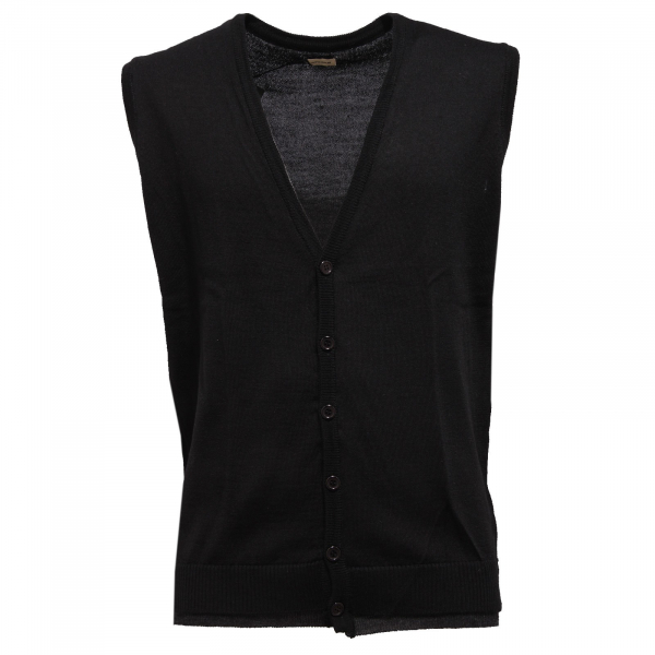 7739J gilet uomo OFFICINA36 mix wool black/grey waistcoat man
