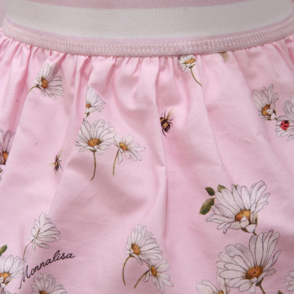 7740AC gonna bimba girl MONNALISA pink cotton skirt kid