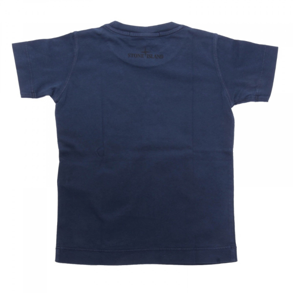 7745AH maglia bimbo STONE ISLAND JUNIOR blue cotton t-shirt kids
