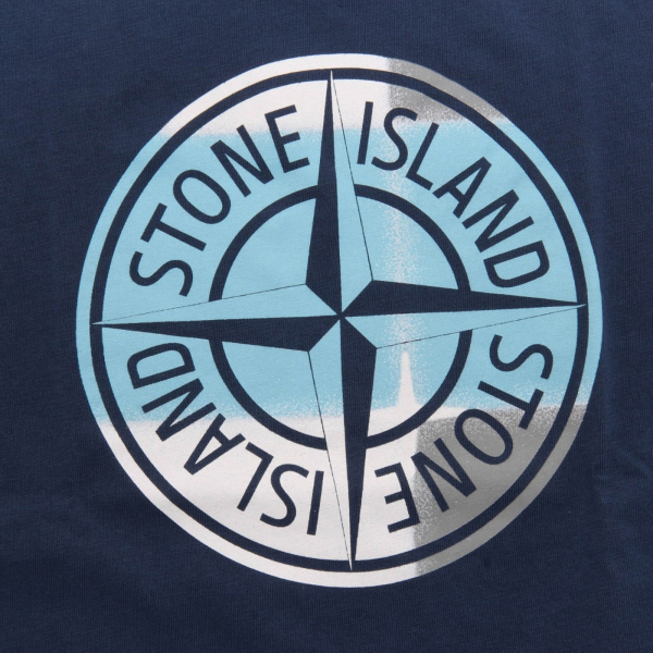 7745AH maglia bimbo STONE ISLAND JUNIOR blue cotton t-shirt kids