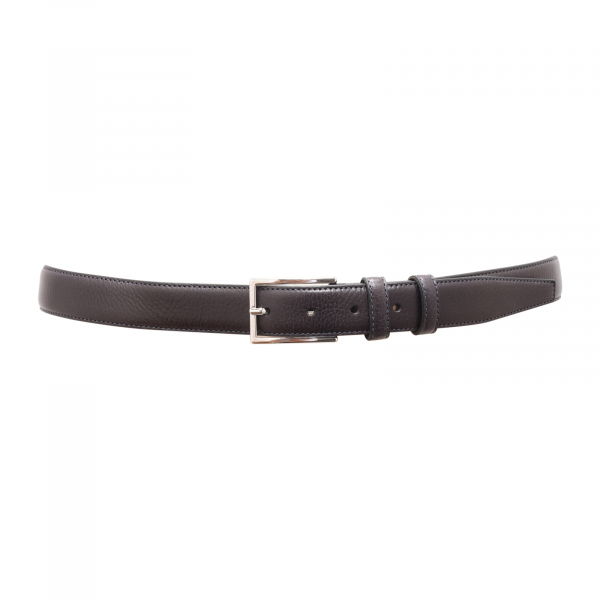7745AZ CINTURA UOMO NO BRAND MAN LEATHER BELT BLUE