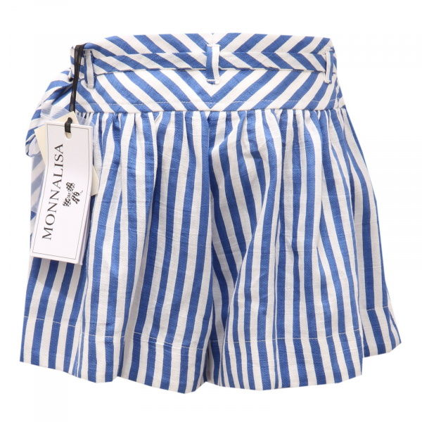 7750AC shorts bimba girl MONNALISA white/blue shorts kid