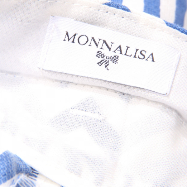 7750AC shorts bimba girl MONNALISA white/blue shorts kid
