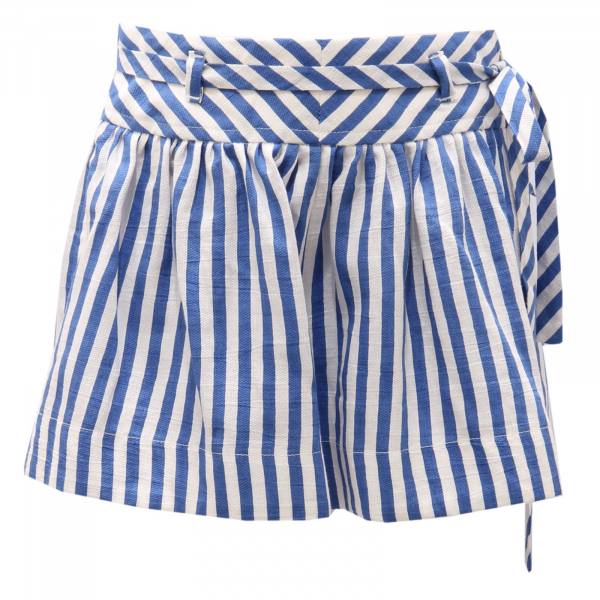 7750AC shorts bimba girl MONNALISA white/blue shorts kid