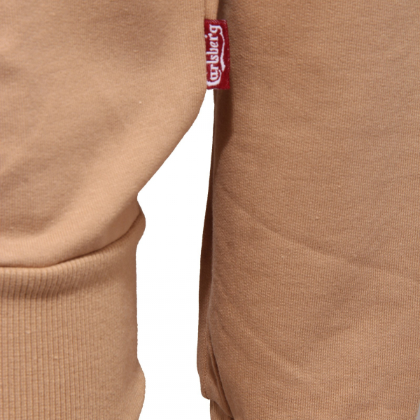 7751K felpa uomo CARLSBERG beige cotton sweatshirt man