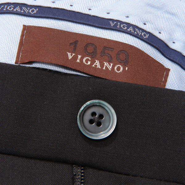 7752AQ pantalone uomo VIGANO' man wool trousers black