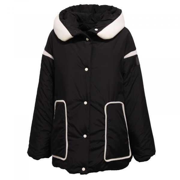 7755J giubbotto OVERSIZE donna OOF OOFWEAR REVERSIBLE black/white jacket woman