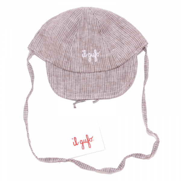 7757W cappello bimbo IL GUFO beige linen boy hat