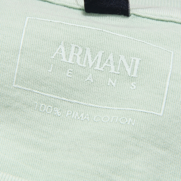 7761T  maglia uomo ARMANI JEANS verde without label t-shirt men
