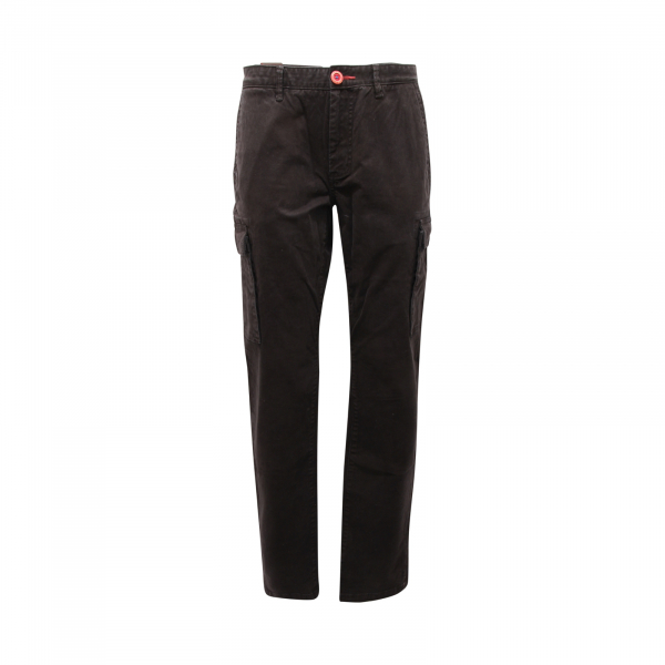 7764AQ pantalone cargo uomo FRED MELLO SLIM man trousers black delavè