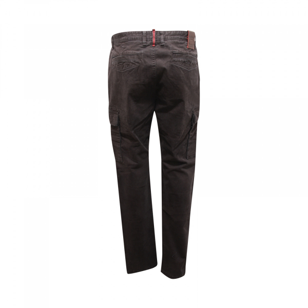 7764AQ pantalone cargo uomo FRED MELLO SLIM man trousers black delavè