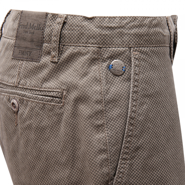 7771AQ pantalone uomo FRED MELLO man trousers mud SLIM 