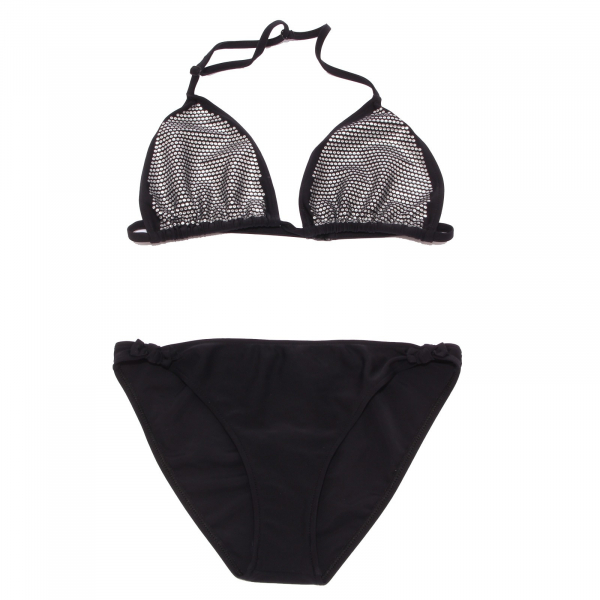 7787W costume bimba girl DKNY DONNA KARAN NEW YORK black bikini swimwear