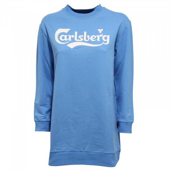 7794K abito felpa donna CARLSBERG light blue dress sweatshirt woman
