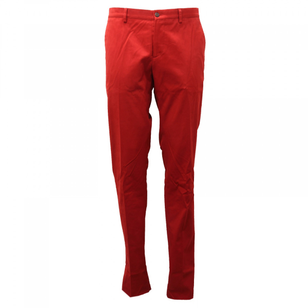 7795AD pantalone uomo ETRO SLIM FIT dark red cotton trouser man
