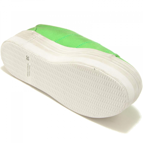 7806F sneaker verde zeppa JEFFREY CAMPBELL ZOMG CANVAS scarpa donna shoes women