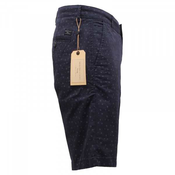 7809V bermuda uomo SELECTED HOMME HERITAGE blue cotton short pant man