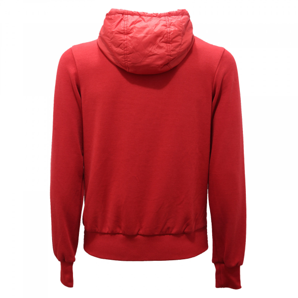 7828AG giubbotto felpa uomo SAVE THE DUCK BURN red  sweatshirt man