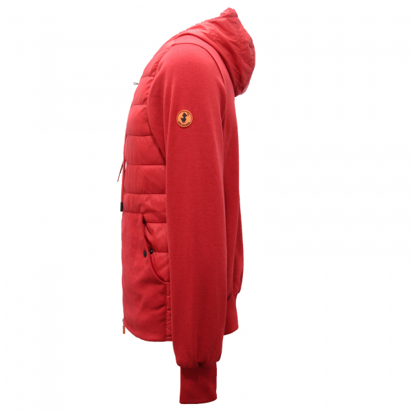 7828AG giubbotto felpa uomo SAVE THE DUCK BURN red  sweatshirt man