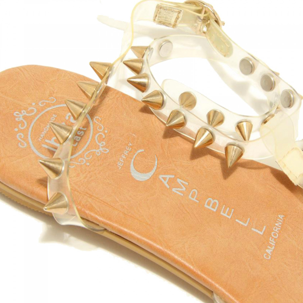 7851F sandalo trasparente oro JEFFREY CAMPBELL RUBICON scarpa donna shoes women