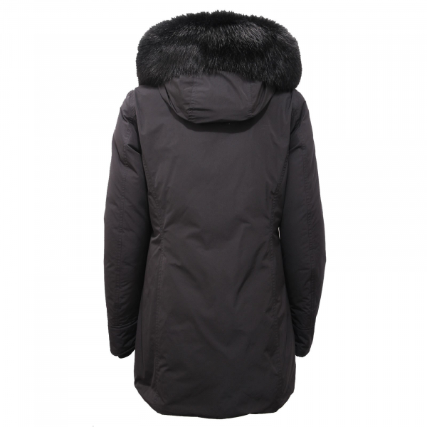giubbotto donna WOOLRICH black down padded jacket woman