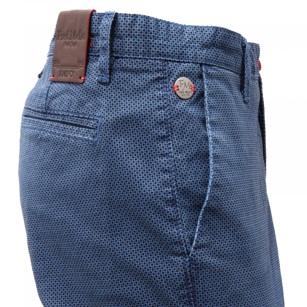 7899AN pantalone uomo FRED MELLO BRYAN man trousers blue