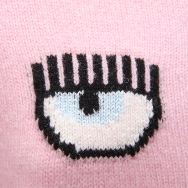 7926AI maglione donna CHIARA FERRAGNI EYESTAR woman wool sweater pink