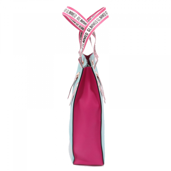 7932AF borsa a spalla donna GLIMMED water blue/fuxia bag woman