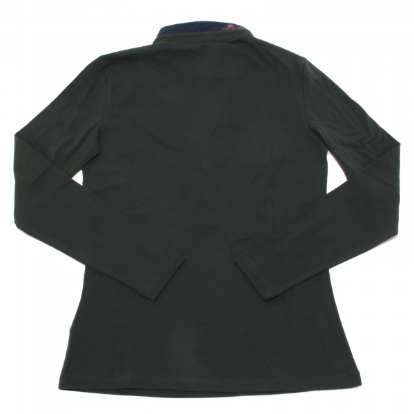 7945O polo donna HENRY COTTON'S STRETCH manica lunga verde t-shirt woman