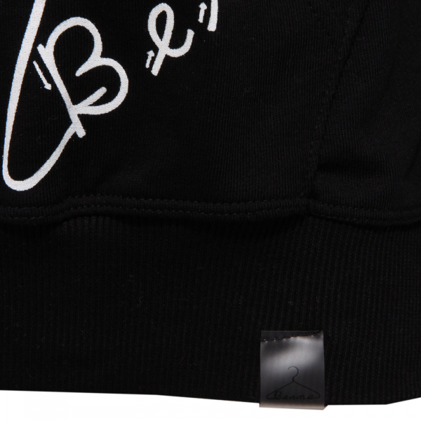 7948AB felpa uomo BERNA black cotton hoodie sweatshirt men