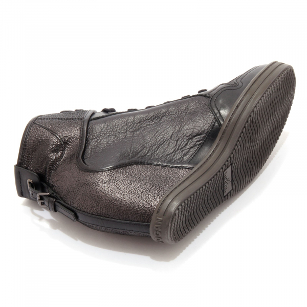 7962AC sneakers donna HOGAN REBEL black leather/suede shoes woman