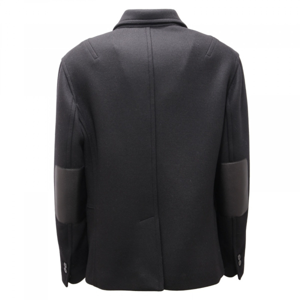 7965AI cappotto jersey uomo NEIL BARRETT man wool/cotton blend coat black 
