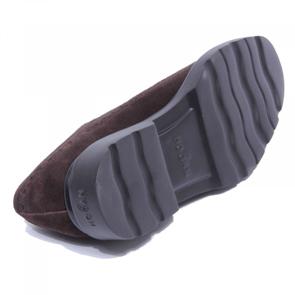 7996AB scarpe uomo HOGAN suede brown bucature derby shoes men