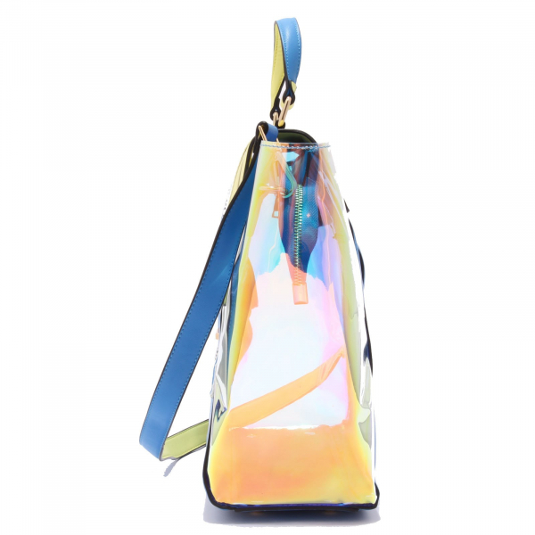 8003AF borsa con tracolla donna GLIMMED light blue/yellow bag woman