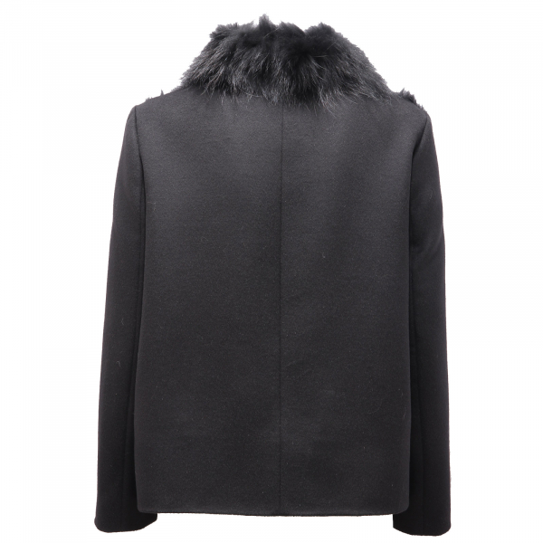 8011AG cappotto donna BULLY black fur coat jacket women
