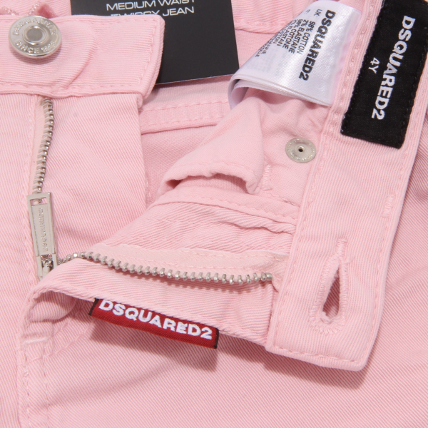 8028T  jeans bimba DSQUARED2 MEDIUM WAIST TWIGGY JEAN rosa jean kid