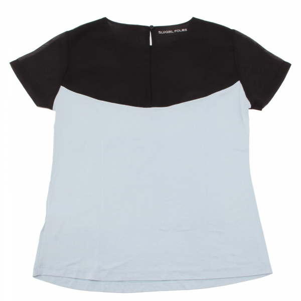 8050P maglia nero-azzurro BLUGIRL FOLIES manica corta donna t-shirt women