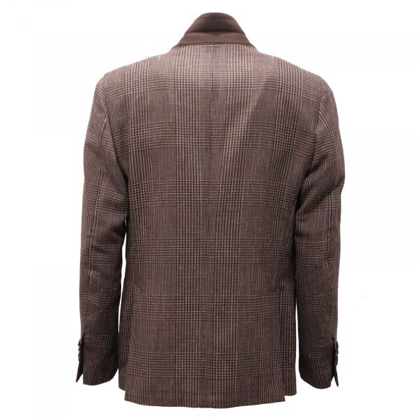 8052AG giacca uomo estiva LARDINI brown wool blend jacket man