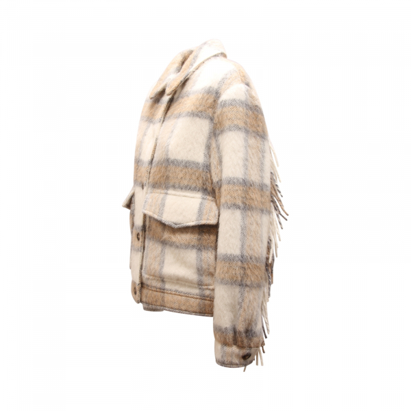 8058AV GIubbotto panno DONNA WOOLRICH WOMAN BRUSHED WOOL OVERSHIRT