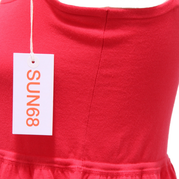 8065S vestito donna SUN 68 corallo abito lungo cotone dress woman