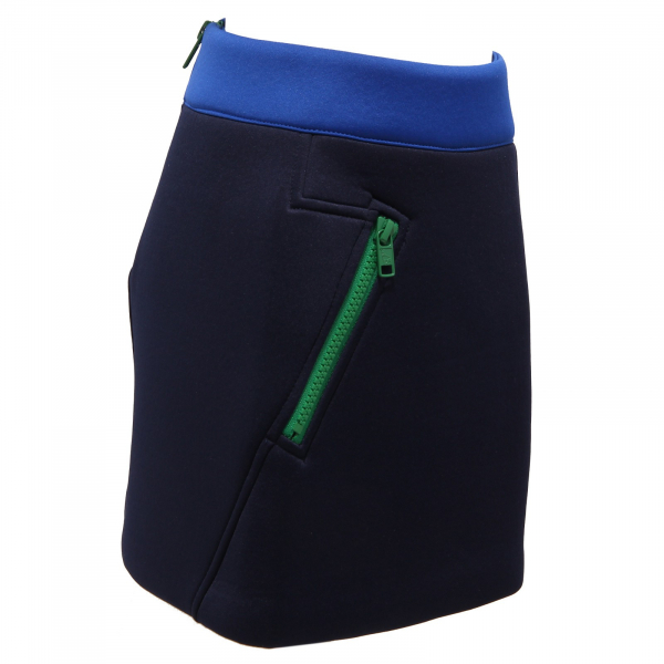 8090V gonna bimba STELLA McCARTNEY blue neoprene effect skirt kid