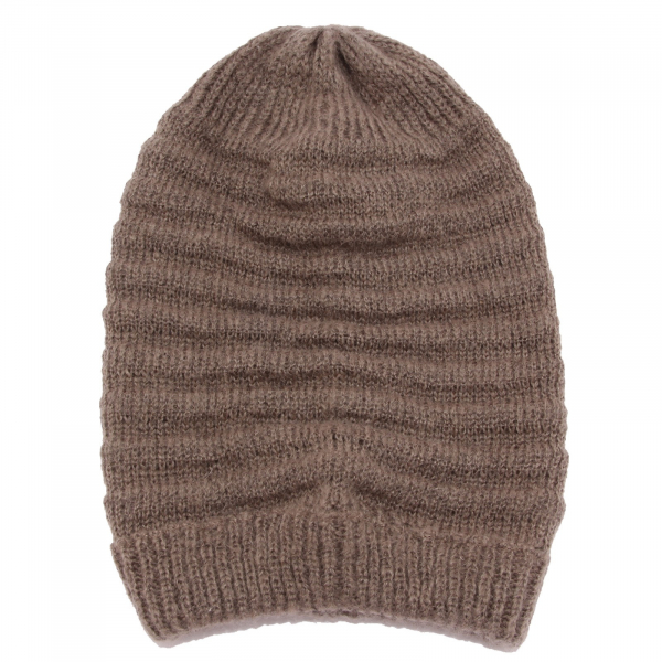 8104W cuffia donna NO BRAND light brown beanie hat woman