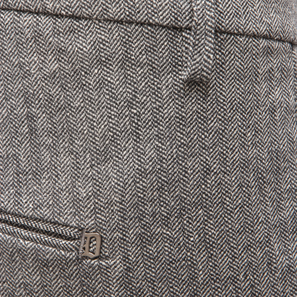 8109AF pantalone uomo DONDUP grey herringbone trouser man