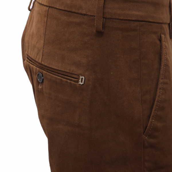 8119AF pantalone uomo DONDUP brown cotton trouser man