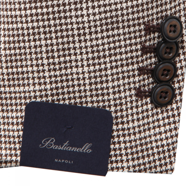 8145AG giacca uomo ANGELO NARDELLI/BASTIANELLO brown pied de poule jacker men